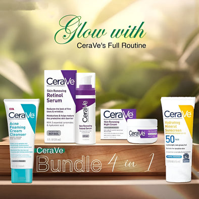 Cerave 4 In 1 Skincare Kit Night Cream, Sunblock, Cleanser & Serum Sale UPTO 30 %OFF